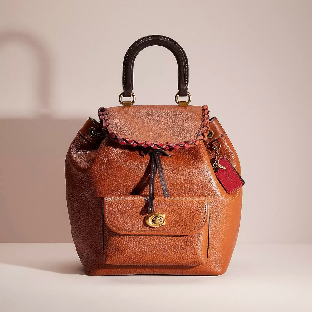 COPY - Coach Riya Backpack in Colorblock Upcrafted - Brass/1941 Saddle Multi